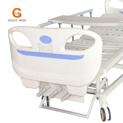 Medical Equipment Three Function Manual Hospital Bed Three Cranks ICU Medical Patient Bed