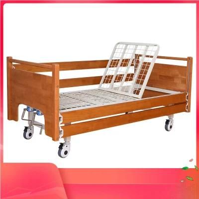 Hospital Manual Wood Bed Medical Nursing Bed