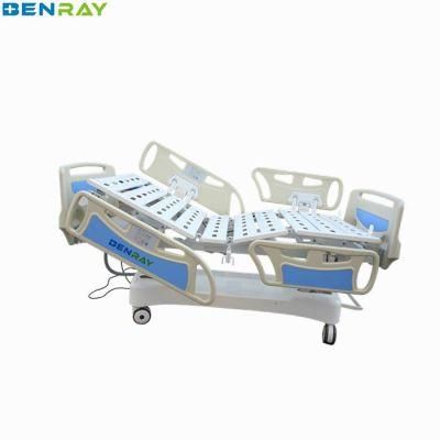 Multifunction Nursing ICU Equipment Columns System 5-Function Electric Bed Hospital Build-in Oerators on Side Rails and Footboard