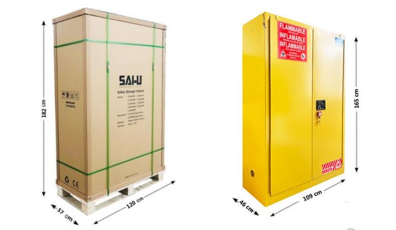 Factory Made Flammable Cabinet Sai-U Safety Cabinets 22g for Flammables Chemicals Laboratory Furniture
