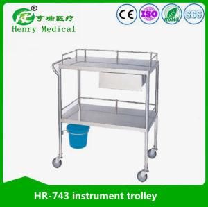 Hospital Furniture Stainless Steel Medical Trolley Cart for Sale