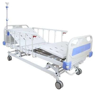 Hanqi Hq-S301bzl Manual Three Cranks Hospital Bed with Castors for Patients