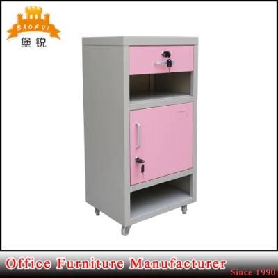 Multi Function Metal Hospital Bedside Cabinet with Drawer