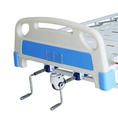 HS5151A 2 Cranks 2 Function Manual Hospital Medical Nursing Bed with Foldable Side Rails