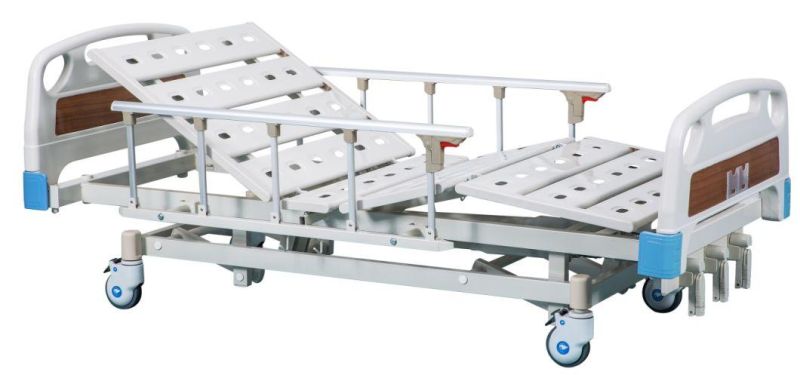 3 Function Adjustable Medical Equipment Foldable Manual Hospital Bed Manufacturers