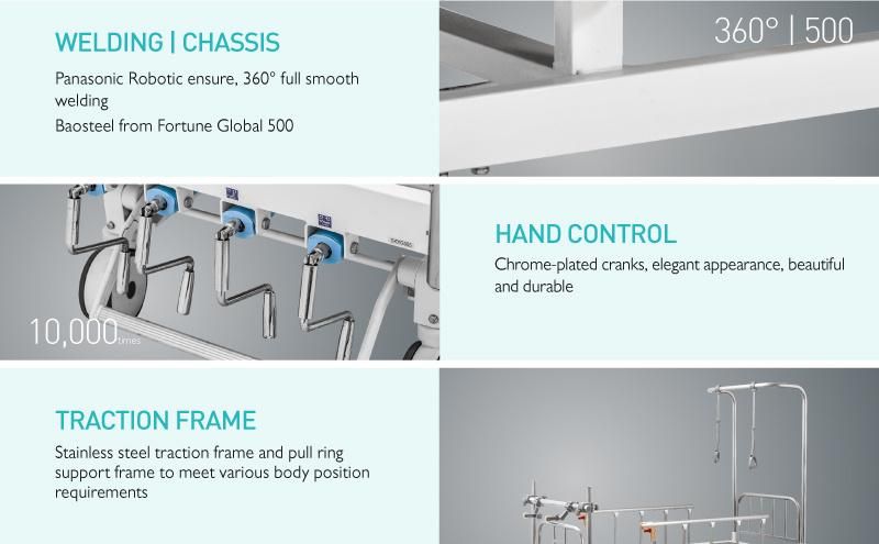 GS4K Orthopaedic Adjustable Hospital ABS Manual Bed