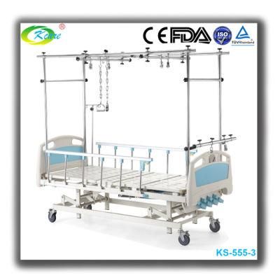 Four-Carnk Manual Hospital Beds Orthopedic Care Bed