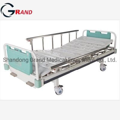 Hospital Equipment Factory ABS Manual Double Shake Nursing Patient Bed