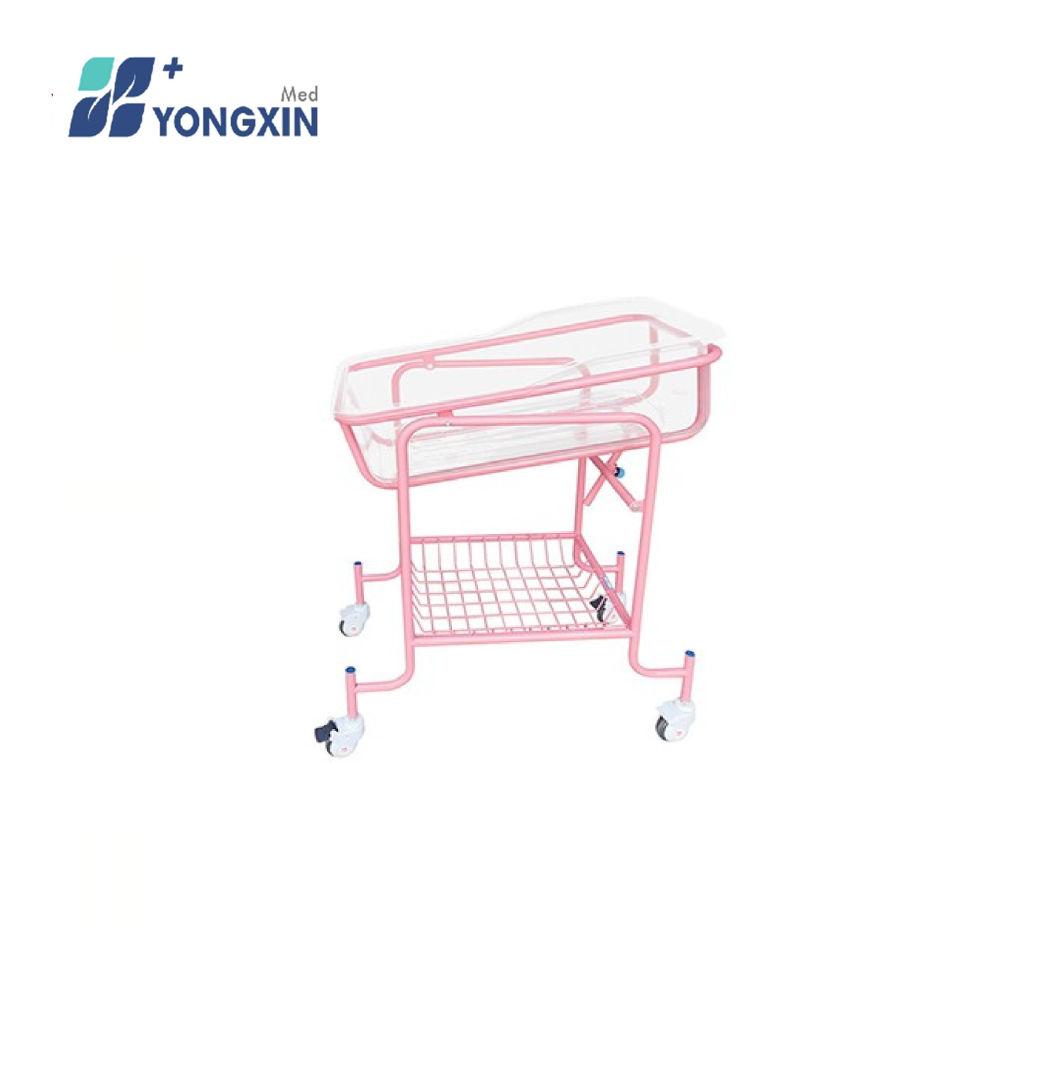 Yx-B-2 Hospital Device Powder Coated Steel Baby Bed