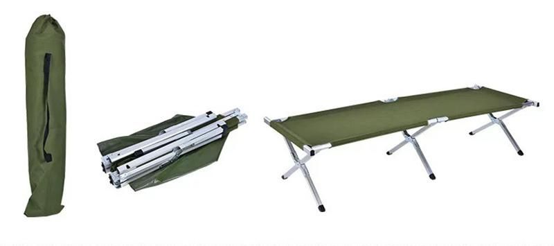High Quality Portable Foldable Hospital Companion Bed out Door Aluminium Alloy Siesta Single Bed