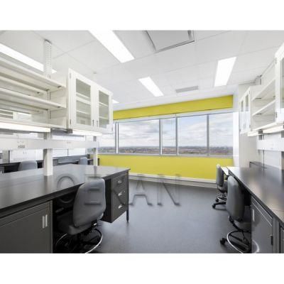 Oekan Hospital Furniture Laboratory Table with Cabinet &amp; Shelves