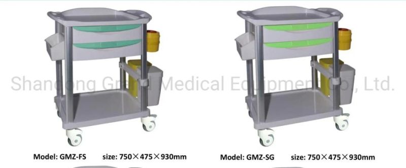 ABS Emergency Drugs Trolley Medical Trolley Manufactures Hot Sales