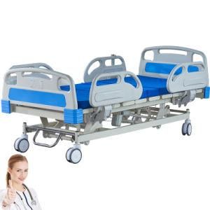 Medical Electric Bed with Luxury Central-Lock Castor for Hospital