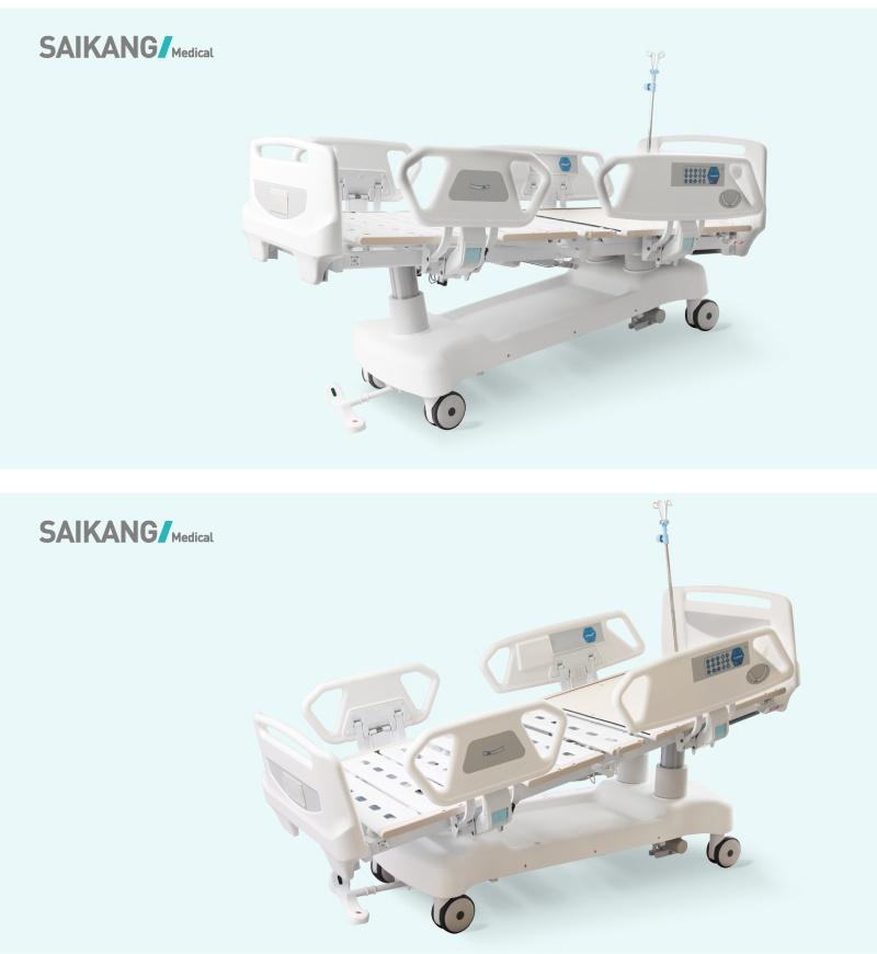 Sk002-9 ICU Medical Hospital ABS Patient Bed with Height Adjustment