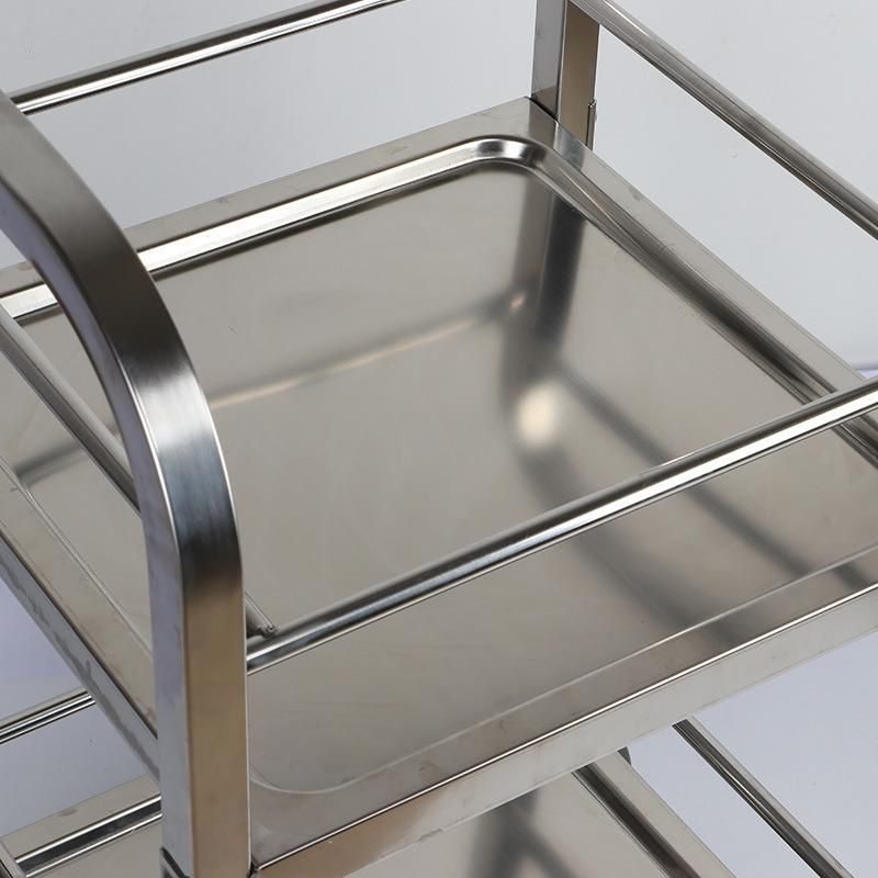 Metal Customizable Three-Tier Storage Trolley.