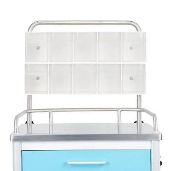HS6609 Mobile Medical Drug Storage Trolley Colorful Drawer Anesthesia Trolley with a Chest Board