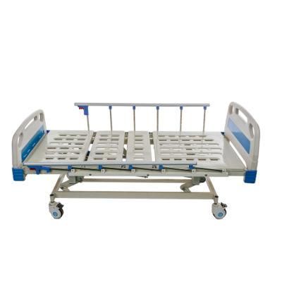 Cheap Hot Sale Manual 3 Crank Hospital Bed for Paralyzed Patient