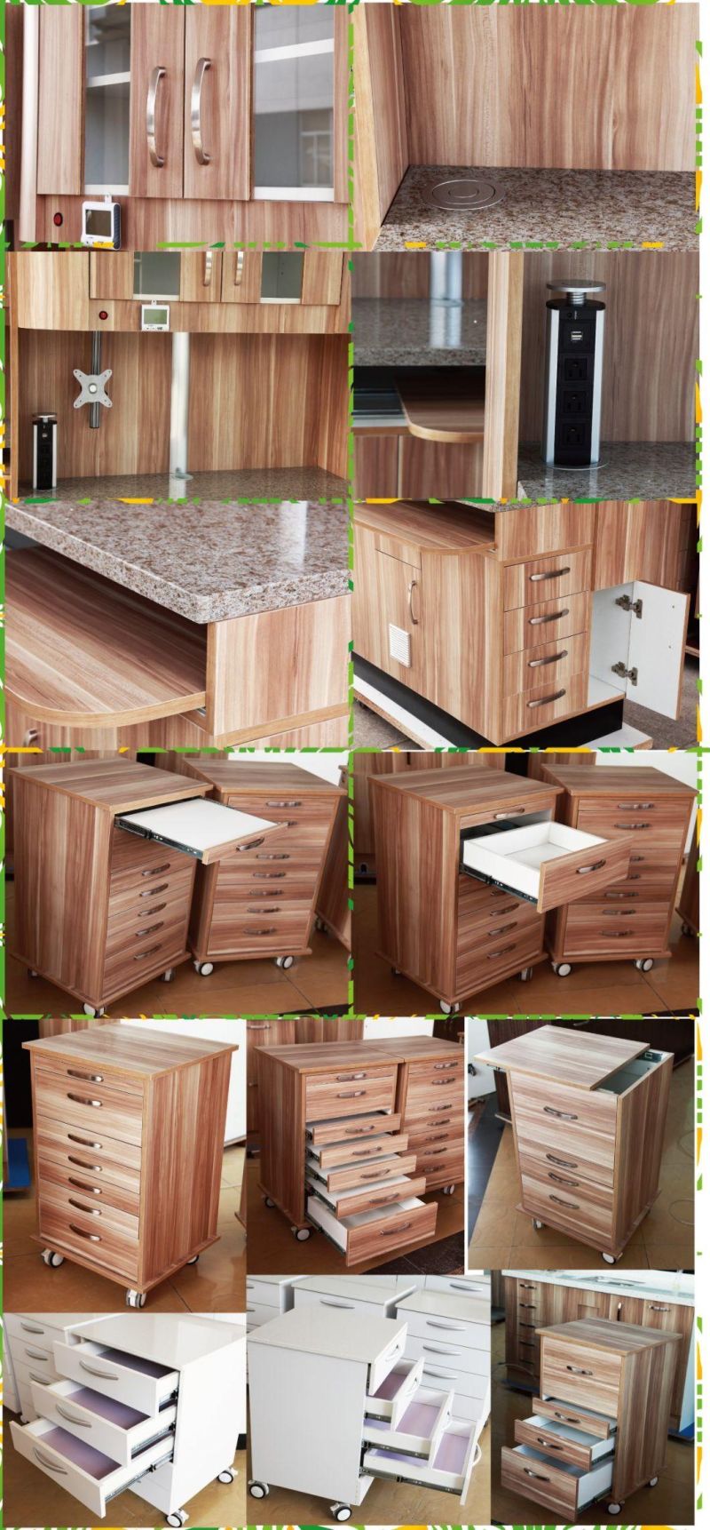 Medical Hospital Custom Trolley Dental Office Lab Laboratory Cabinet Furniture for Clinic with Sink for Sale
