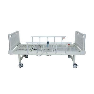 2 Motor Function Cranks Medicla Hospital Folwer Bed with Net Frame