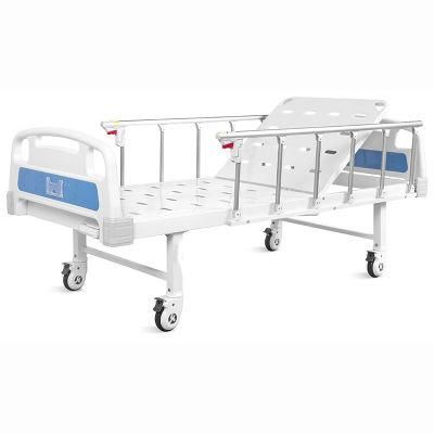Manual Crank Hospital Bed Covered Castors