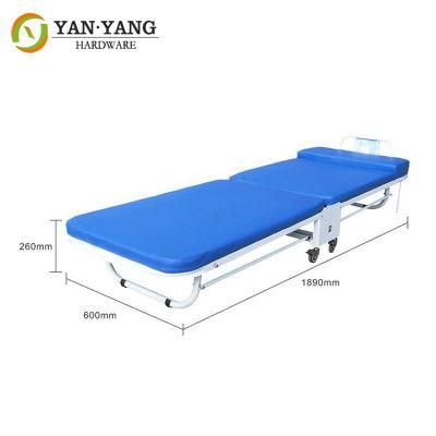 Multi Functional Manual Foldable Portable Medical Hospital Escort Bed