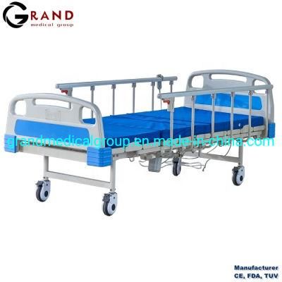 Manual Adjusted Two Function Hospital Patient Bed Medical Rotating Nursing Care Bed for Hospital Bed