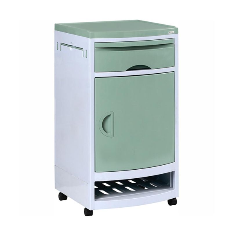 Hot Sale Hospital Mobile ABS Medical Bedsides Cabinet with Castors