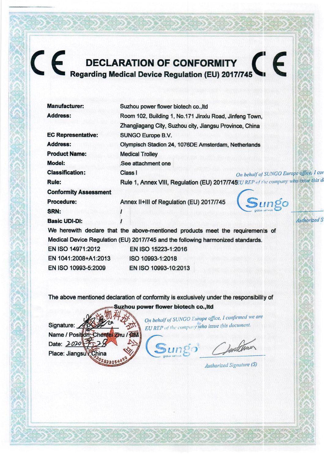 Hospital Treatment Cart Manual Medical Trolley