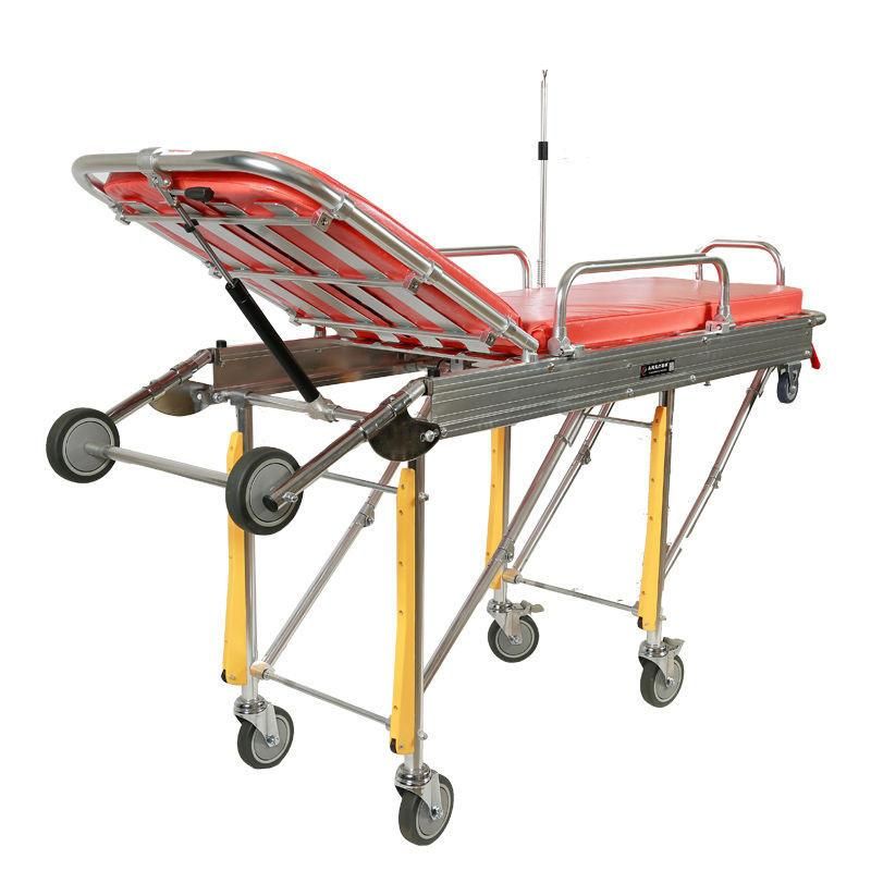 Hot Sales Adjustable Height Ambulance Auto Loading Transport Stretcher