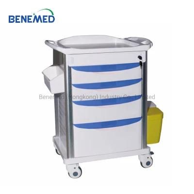 Multifunctional Medical ABS Crash Cart Medicine Drug Emergency Trolley Bm-Mt001