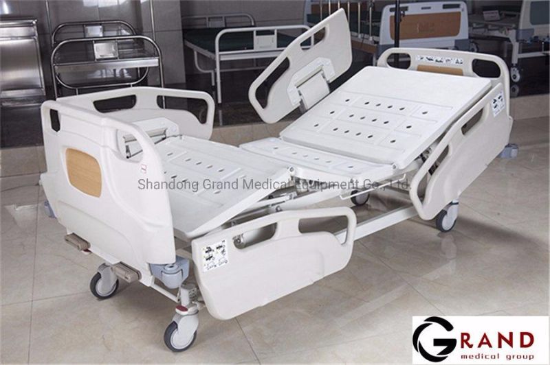 Factory Multifunction Folding Medical Furniture ICU Patient Metal Multifunction Folding Medical Furni Nursing Adjustable Electric Hospital Bed with Casters