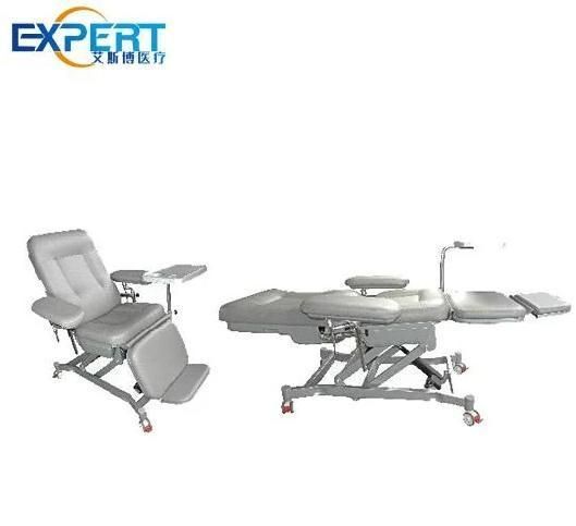 Mobile Electric Blood Donor Drawing Hemodialysis Dialysis Chair CE Marked Hospital Furniture Cheap Blood Donation Dialysis Treatment Hemodialysis Dialysis Chair