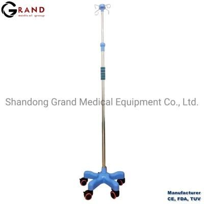 China Manufacturer IV Stand Medica IV Pole Hospital Drip Stand Fuiniture