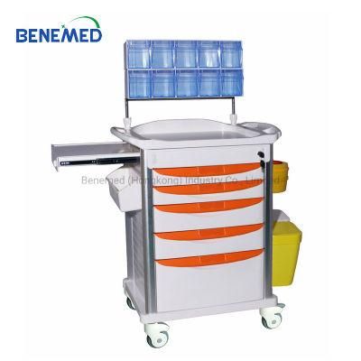 Hospital Rescue ABS Emergency Anethesia Trolley for Medication/Nursing/Treatment/Medicine/Drug