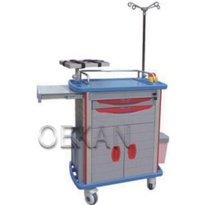 Hospital Medical Anesthesia Trolley Emergency Equipment Cart with Drawers