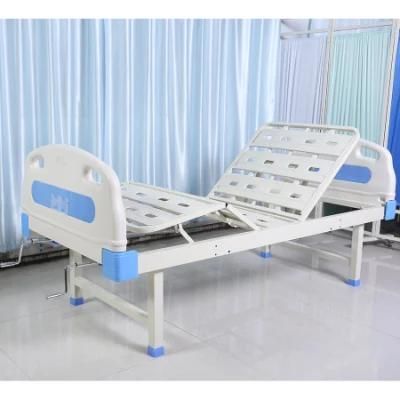 Two Crank Hospital Bed Stainless Steel Crank 2 Function Medical Bed with Casters