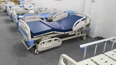 Hospital Furniture ICU Bed Medical Nursing Manual Hospital Bed with Examintation Lamp
