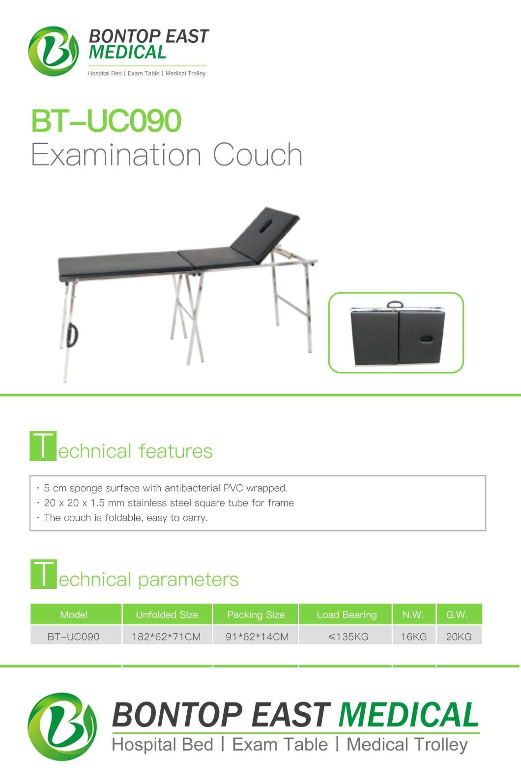 Stainless Steel Examination Couch Clinic Medical Normal Hospital Bed