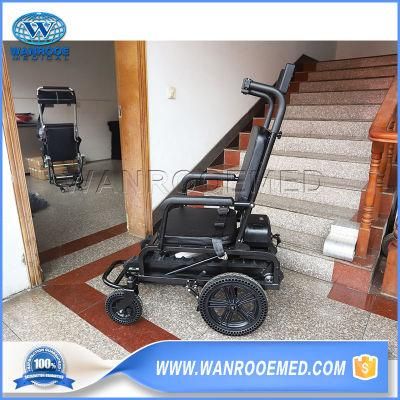 Ea-5fpn Disabled Recliner Back Motorized Automatic Stair Stretcher Climbing Step Wheel Chair for Car Boot