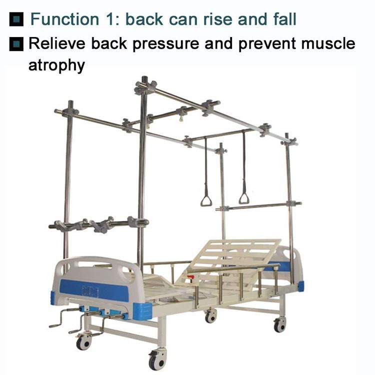 Medical Furniture Three Cranks Manual Medical Patient Orthopedic Bed