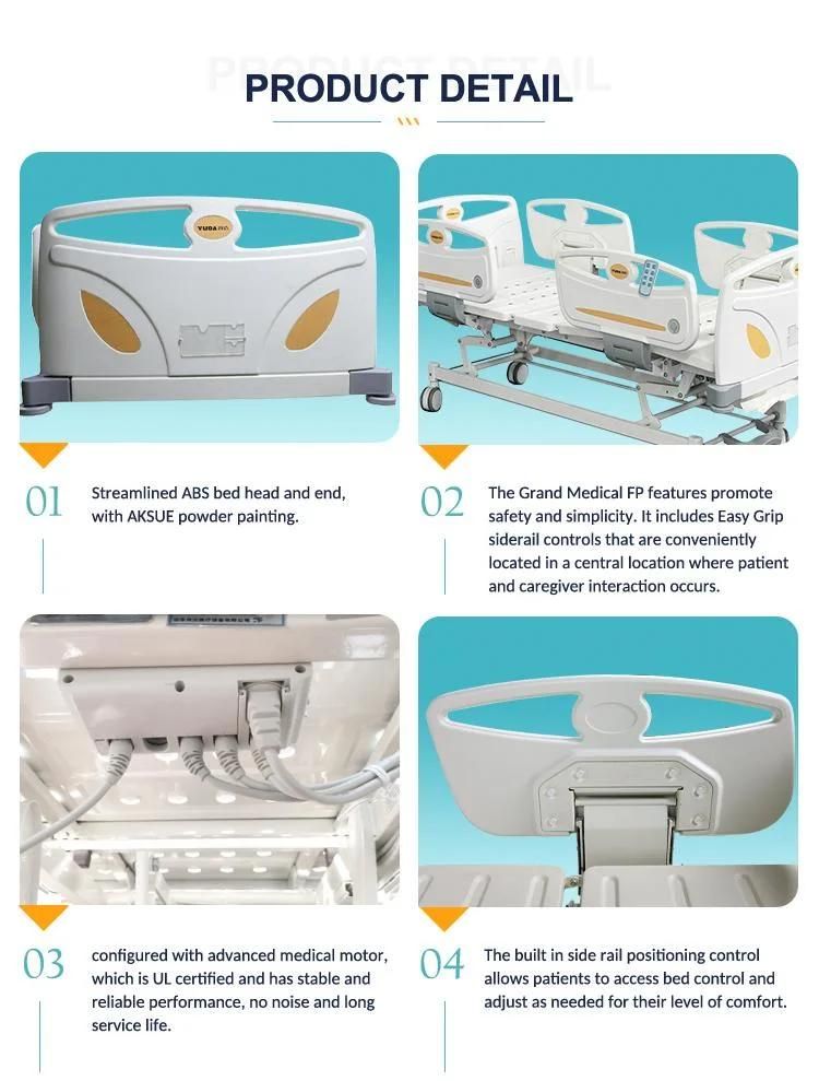 2022 New Type Easy to Operate Hospital Equipment Electric Motorized Five Function Hospital Bed