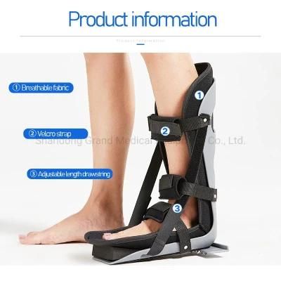 Orthopedic Adjustable Plantar Fasciitis Night Splint Ankle Foot Splint for Foot Drop, Achilles Tendonitis