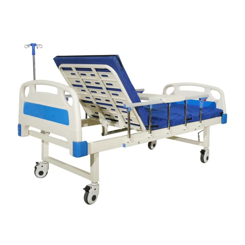 Two Cranks Manual Hospital Bed with ABS Head Foot Board