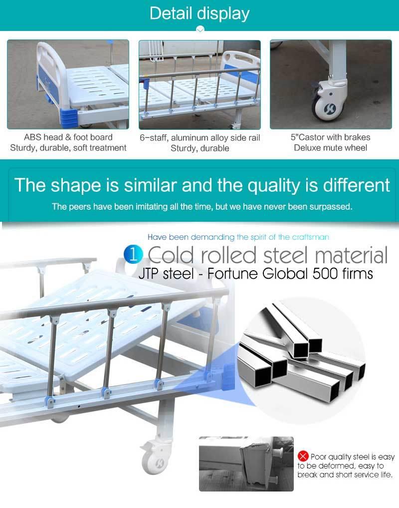 Sk033 Medical Bed with Overbed Table & I. V Pole (CE/FDA/ISO)