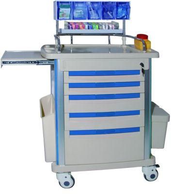 Mn-AC002 Emergency Treatment Trolley Instrument Crash Cart with Drawers for Patient