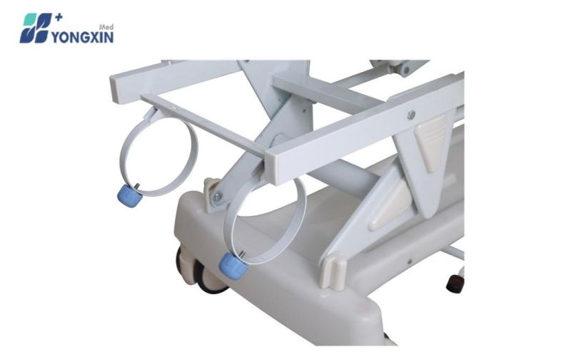 Yxz-E-1 Manual Hospital Used ABS Patient Transfer Trolley Stretcher for Emergency Room with Mattress and IV Pole