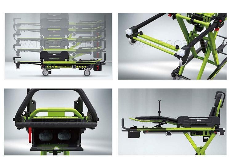 Ea-3ad Plus Luxurious Five-Speed Height Adjustment Patient Transport Electric Ambulance Stretcher