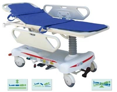 CE Approved Medical Patient Transport Stretcher Lift Flat Cart Trolley