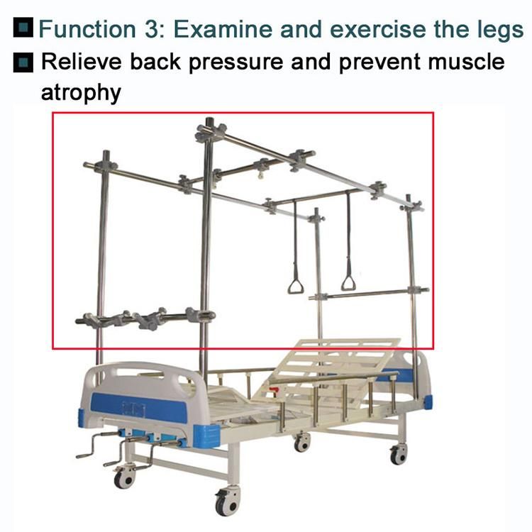 Medical Furniture Three Cranks Manual Medical Patient Orthopedic Bed