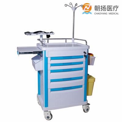 Good Price Medical Crash Cart Hospital Treatment Cart Anesthesia Emergency Trolley Cy-D403